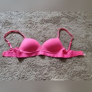 PINK Victoria's Secret Wear Anywhere Wireless Pushup Bra, Hot pink, 34C